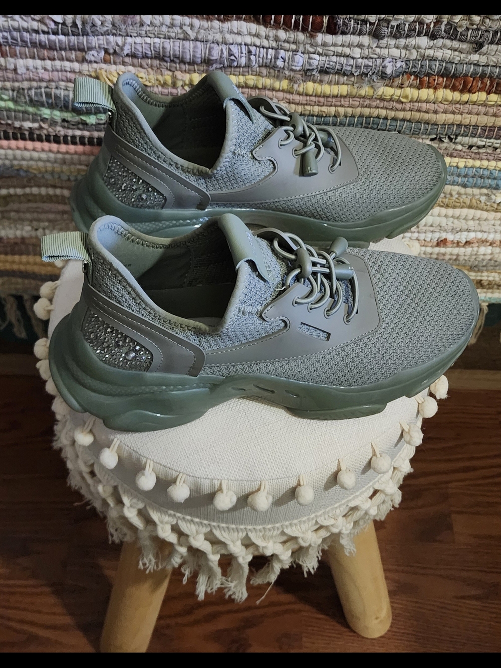 Steve Madden Women's Athletic Sneakers in Olive Green - Lightweight Comfort